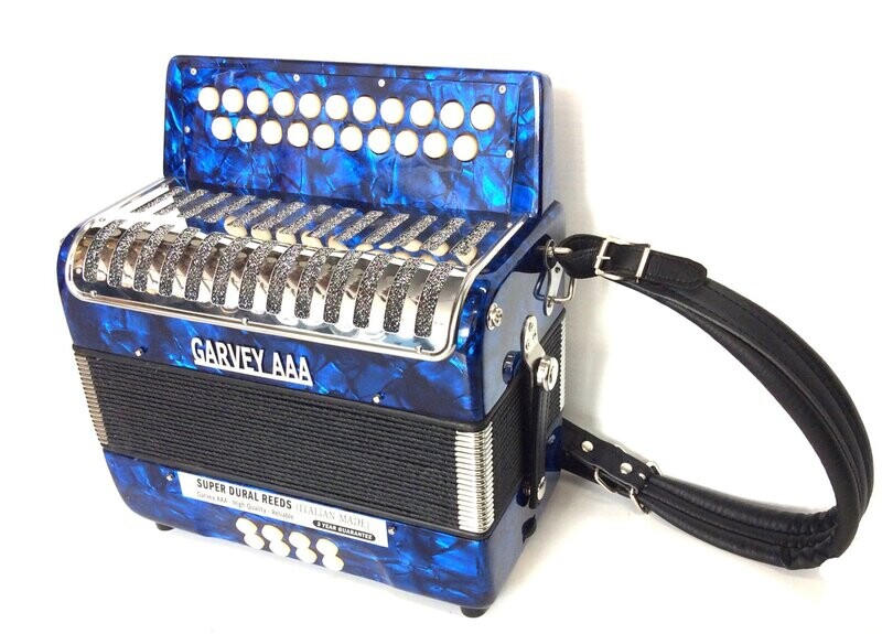 Garvey AAA Super Beginner Accordion BLUE (c/w hardcase)
