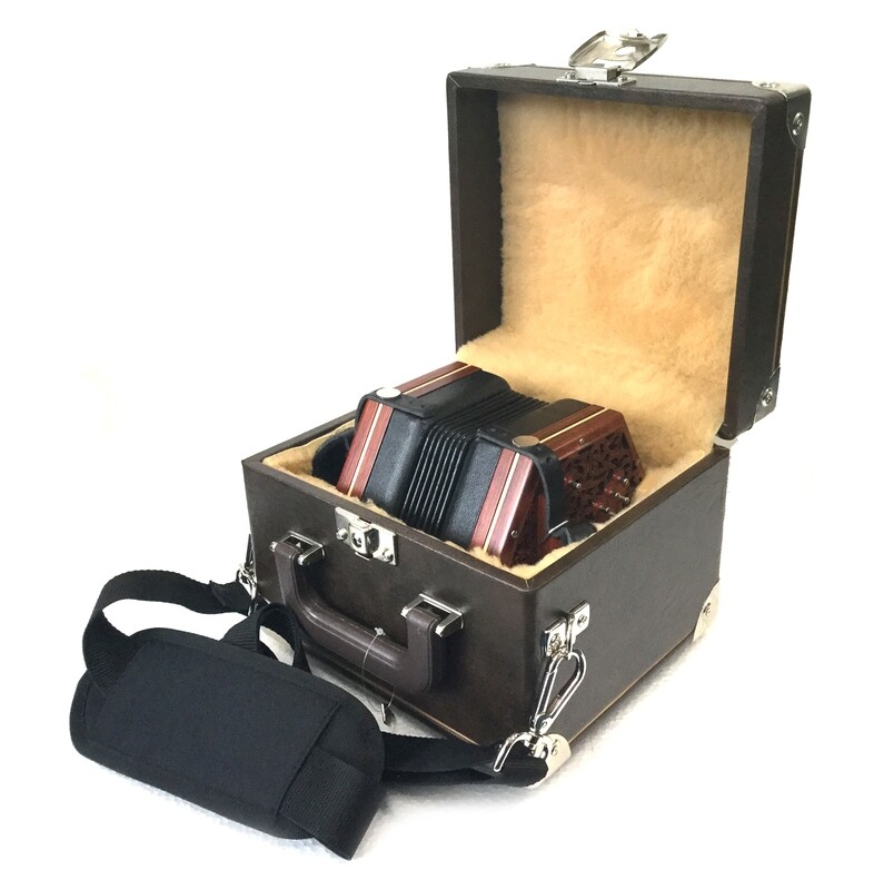 Bespoke Italian Concertina Hardcase - Brown