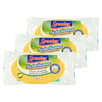 Spontex Tuchschwamm Gelb 3 Stk