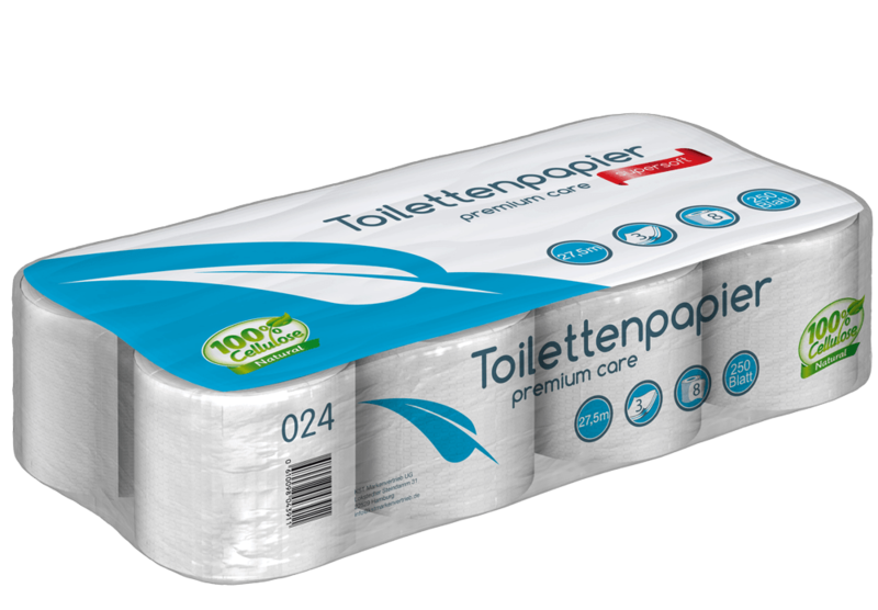 Toilettenpapier 3 lagig 8 Rollen