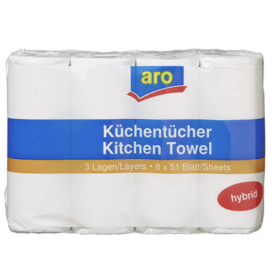 ARO Küchenrolle 3 lagig  8 Rollen