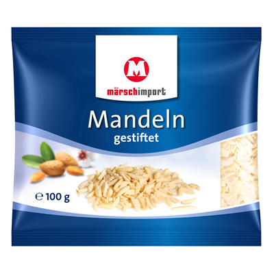 Märsch Import Mandeln gestiftelt, blanchiert 100 g