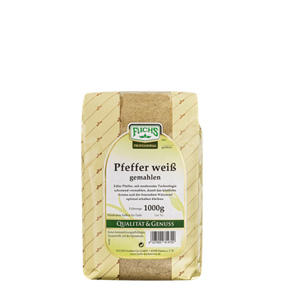 Fuchs Pfeffer Weiß gemahlen 1 kg