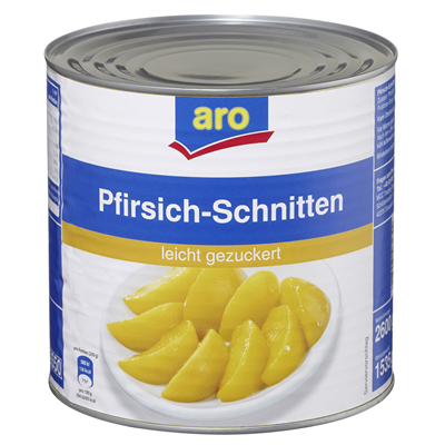 ARO Pfirsich-Schnitten leicht gezuckert 2,65 l