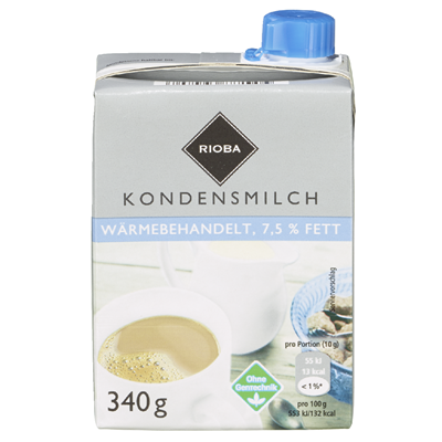 Rioba Kondensmilch 7,5 % Fett  340 g