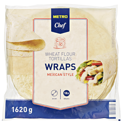 METRO Chef Weizen Wraps  Ø 30 cm - 18 Stück