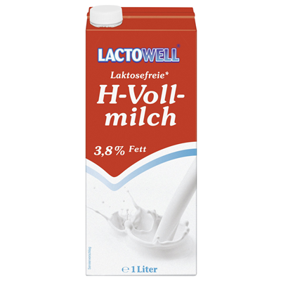 Lactowell H-Milch laktosefrei 3,8 % Fett 1L