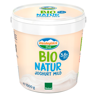 Weideglück BIO Natur Joghurt mild 1 kg Eimer