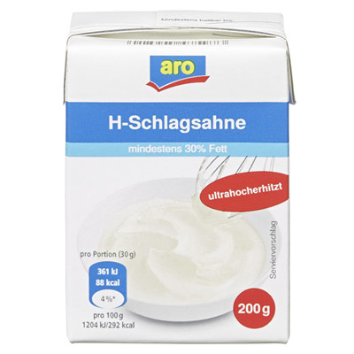 ARO H - Schlagsahne 30 % Fett 200 g