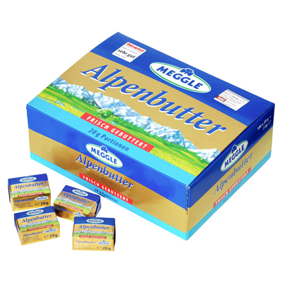 Meggle Alpenbutter Einzelportionen 100 Stück á 20 g