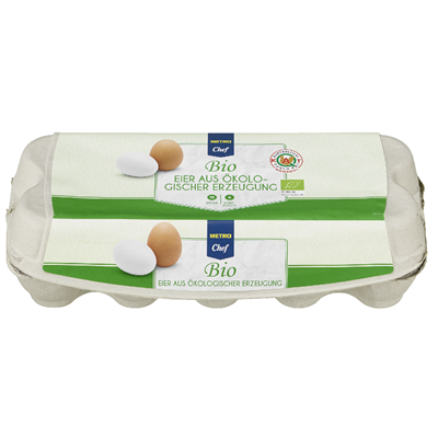 Metro Chef Bio Eier 10er Weiss/Brau L-M