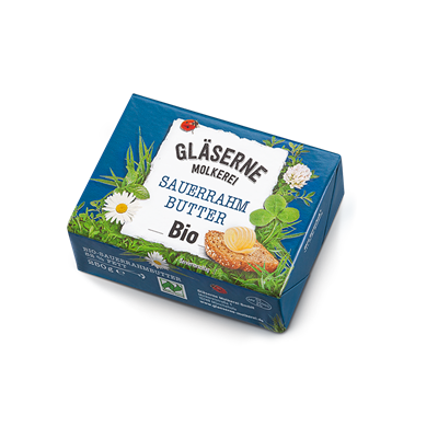Gläserne Molkerei Bio Sauerrahmbutter  250 g