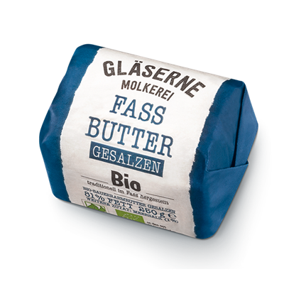 Gläserne Molkerei Bio Sauerrahmbutter gesalzen 250 g