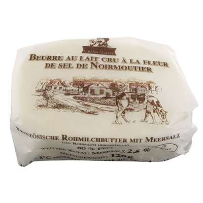 Grand Maître Rohmilchbutter mit Meersalz  125 g