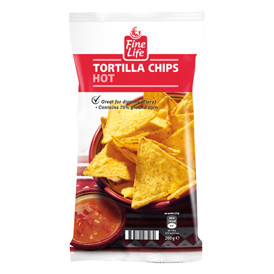 Fine Life Tortilla Chips Hot 200 g