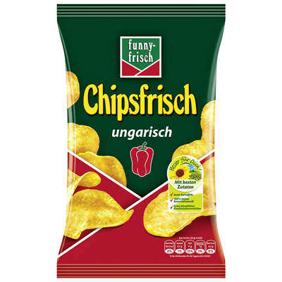 Funny-Frisch Chipsfrisch Ungarisch Kartoffelchips 12 x 40 g