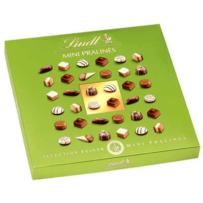 Lindt Mini Pralines Blaubeer, Brombeer, türkische Pistazien 180 g