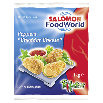 Salomon Peppers Cheddar Cheese tiefgefroren 1 kg