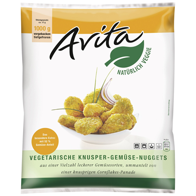 Avita Vegetarische Knusper Gemüse Nuggets tiefgefroren 1 kg