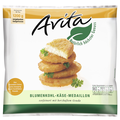 Avita Blumenkohl-Käse-Medaillon tiefgefroren 1,2 kg