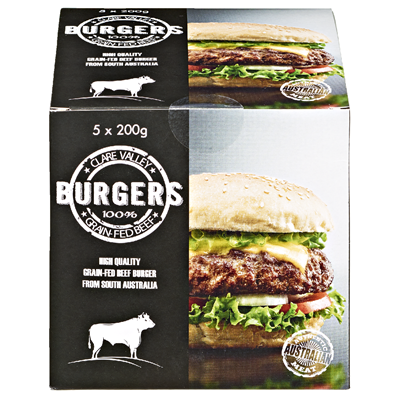 Clare Valley Gold Australische Rindfleisch Burger tiefgefroren 1 kg