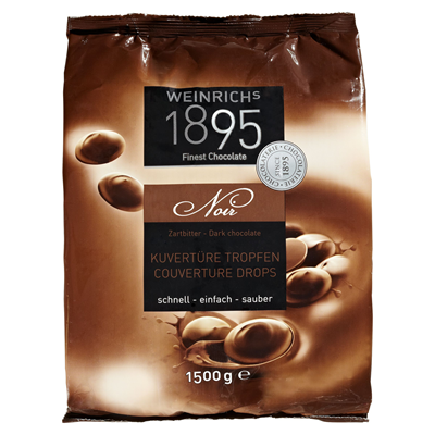 Weinrich Kuvertüre Tropfen Zartbitter  1,5 kg