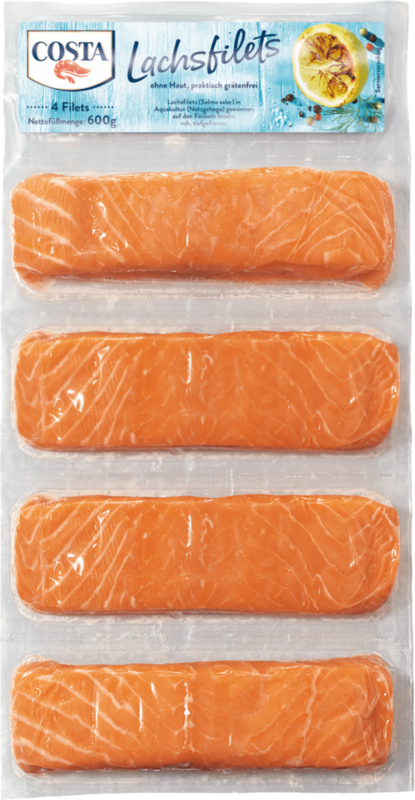 COSTA Lachsfilets  tiefgefroren 600 g