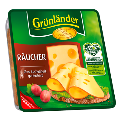 Grünländer Schnittkäse Räucher 48 % Fett i. Tr. 130 g