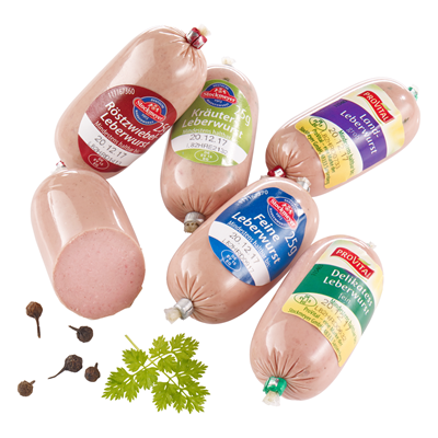 Frühstückskörbchen 5 Leberwurstsorten 50 Stück