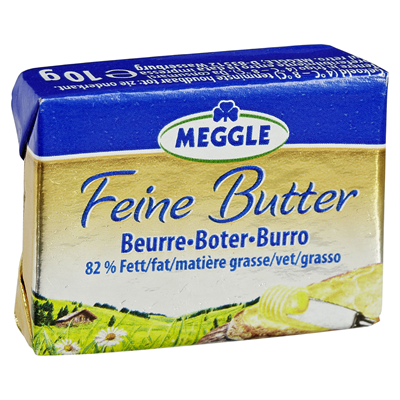 Meggle Feine Butter, 82 % Fett, 100 x 10 g