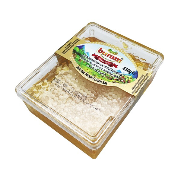 Blütenwabenstück im Blütenhonig 430 g