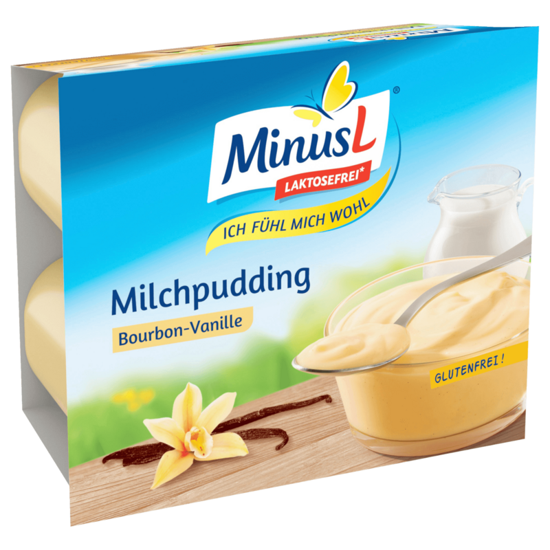 MinusL  Vanille  Pudding 4 Stück à 125 g laktosefrei