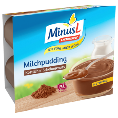 MinusL Schoko Pudding 4 Stück à 125 g laktosefrei