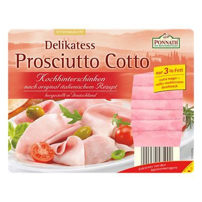 Ponnath Delikatess Prosciutto cotto 200 g