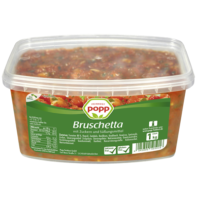 Popp Bruschetta Tomatenzubereitung 1 kg Popp Bruschetta Tomatenzubereitung 1 kg
