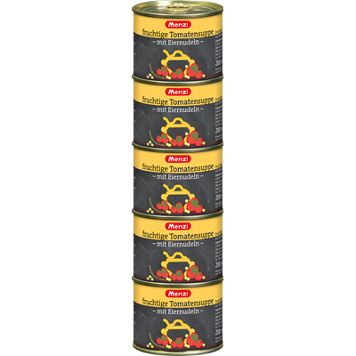 Menzi Fruchtige Tomatensuppe mit Eiernudeln 5 x 200 ml