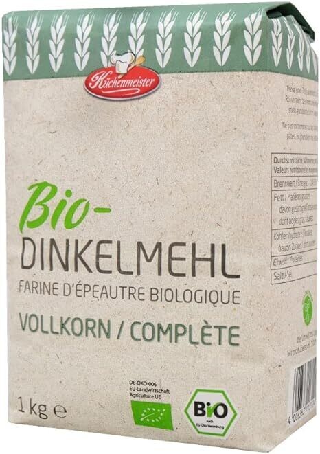 Küchenmeister Bio Dinkelvollkornmehl 1 kg Küchenmeister Bio Dinkelvollkornmehl 1 kg