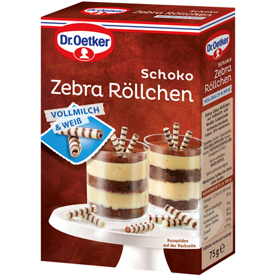 Dr. Oetker Schoko Zebra-Röllchen 10 x 75 g