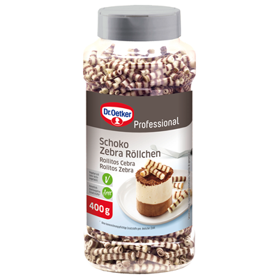 Dr. Oetker Professional Schoko Zebra Röllchen  400 g