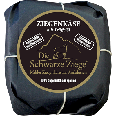 Schwarze Ziege Hartkäse  mit Trüffelöl   160 g