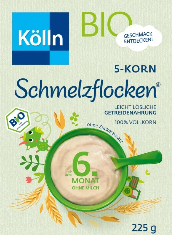 Kölln BIO Schmelzflocken 5-Korn  225 g