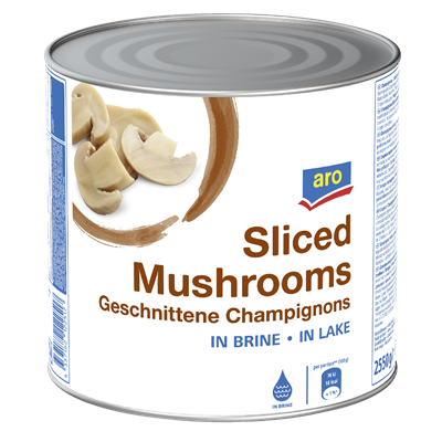 Aro Champignons 3. Wahl, geschnitten 2,65 L