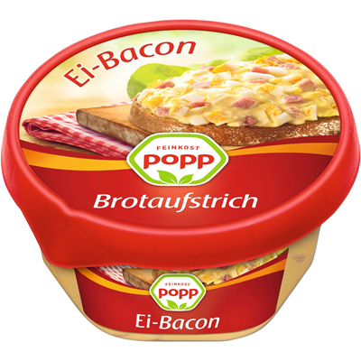 Popp Brotaufstrich Ei-Bacon Salat 150 g Popp Brotaufstrich Ei-Bacon Salat 150 g