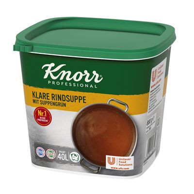 Knorr Klare Rindsuppe mit Suppengrün 800 g Knorr Klare Rindsuppe mit Suppengrün 800 g