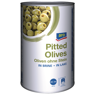 Aro Grüne Oliven ohne Stein, ganz - 4,25 L Aro Grüne Oliven ohne Stein, ganz - 4,25 L