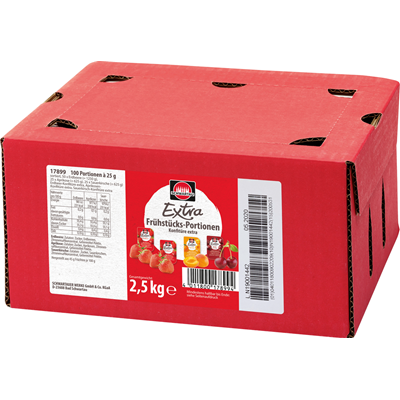Schwartau Konfitüre Extra sortiert 100 x 25 g Schwartau Konfitüre Extra sortiert 100 x 25 g