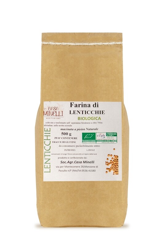 Farina di lenticchie biologica