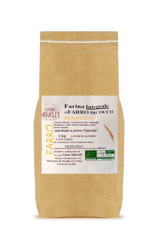 Farina di farro dicocco integrale biologica