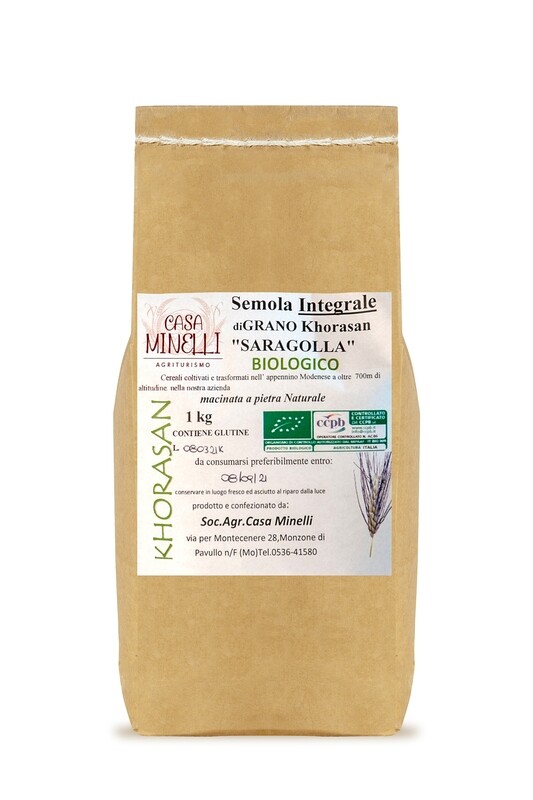 Semola integrale di saragolle (khorasan) biologica