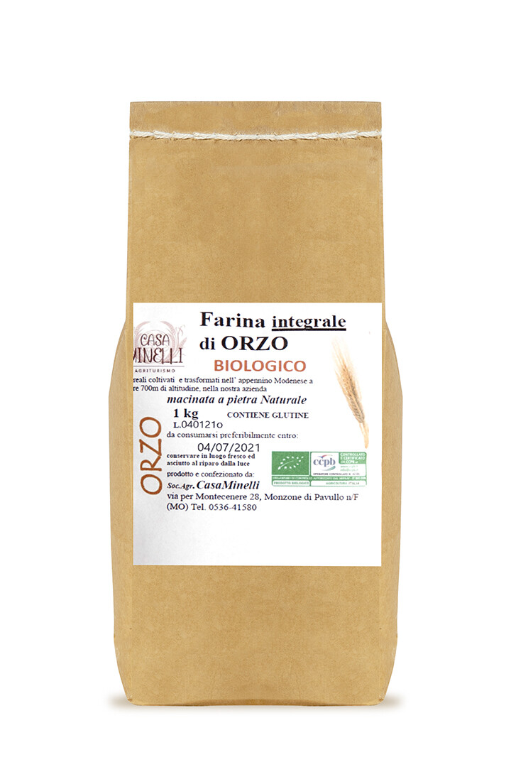 Farina d&#39;orzo integrale biologica